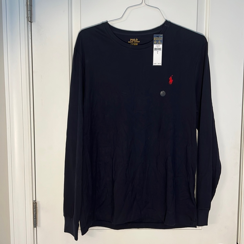 New with tags Men’s Ralph Lauren, custom slim fit, long sleeve polo T-shirt